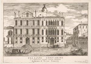 Plate 85: View of the Contarini Palace in Campo San Trovaso, Venice, 1703, from The Buildings, 1703 by Luca Carlevarijs