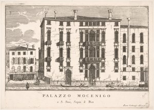 Plate 91: View of the Mocenigo Palace in Campo San Stae, Venice, 1703, from The buildings, 1703