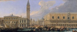 The Molo, Venice, from the Bacino di San Marco by Luca Carlevarijs