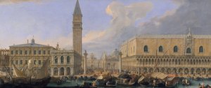 The Molo, Venice, from the Bacino di San Marco by Luca Carlevaris