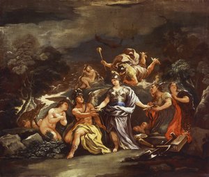 Minerva as the Patroness of Arts and Sciences by Luca Giordano