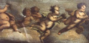 Putti Disporting (detail) by Luca Giordano
