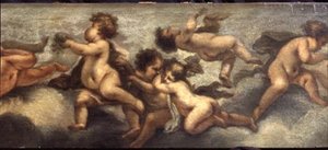 Putti Disporting (right-hand detail) by Luca Giordano