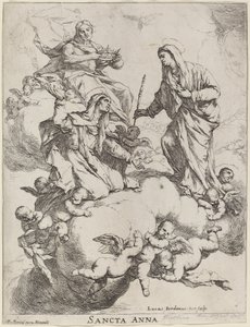 Saint Anne Received by the Virgin and Christ by Luca Giordano