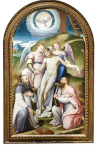 Dead Christ Supported by Angels Between Saint Bartholomew and the Abbot of Classe