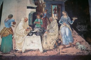 St Benedict Reprimanding Two Monks Who Have Violated the Rule by Luca Signorelli