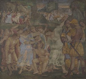 The Triumph of Chastity: Love Disarmed and Bound Frescoes from Palazzo del Magnifico, Siena by Luca Signorelli