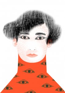 Surreal Woman with Eyes by Luca di Napoli