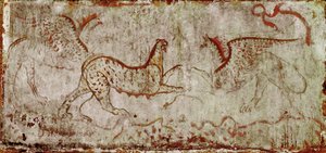 A Fight Between a Panther and a Griffin
