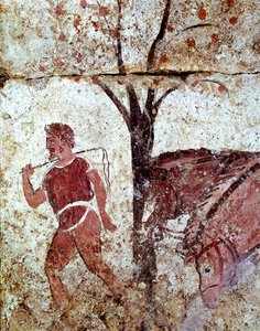 A Peasant Pulling Two Horses