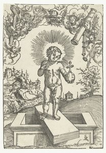 Christ Child as Redeemer Surrounded by Angels with Instruments of the Passion by Lucas Cranach