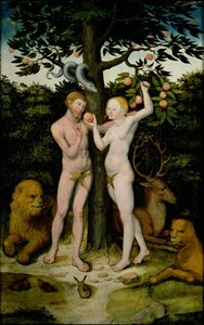Adam and Eve by Lucas Cranach the Elder