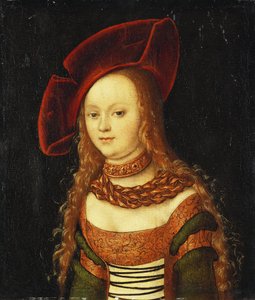 Portrait of a Young Girl, Half Length, Wearing a Green and Gold Costume with a Red Hat