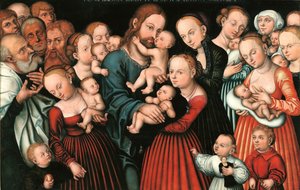 Christ blessing the children by Lucas Cranach the Elder