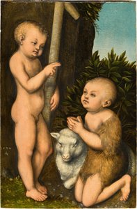 The Young Christ Adored by Saint John the Baptist by Lucas Cranach the Elder