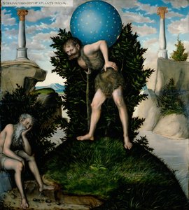 Hercules and Atlas by Lucas Cranach the Elder