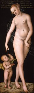 Venus with Cupid stealing honey by Lucas Cranach the Elder