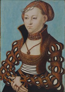 Portrait of Princess Maria of Saxony with Bridal Crown by Lucas Cranach the Elder