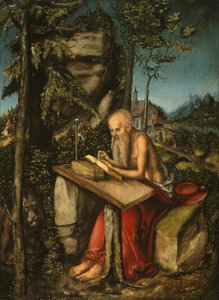 Saint Jerome in a Rocky Landscape