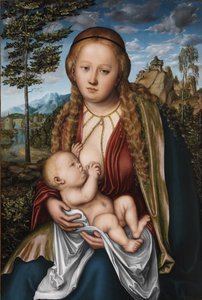 The Virgin Suckling the Child by Lucas Cranach the Elder