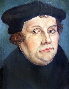 Portrait of Martin Luther by Lucas Cranach the Younger