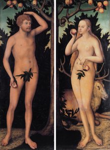 Adam and Eve by Lucas Cranach the Younger