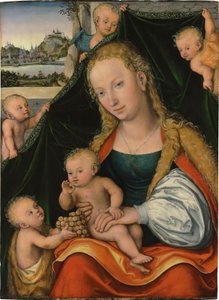 The Virgin and Child with the Infant Saint John the Baptist and Angels by Lucas Cranach the Younger