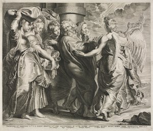 Lot and His Family Leaving Sodom by Lucas Emil Vorsterman