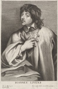 Jan Lievens by Lucas Emil Vorsterman after Sir Anthony van Dyck