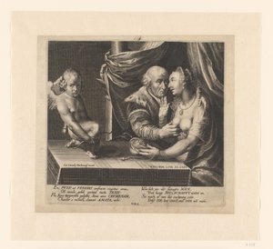 Unequal Lovers with Cupid by Lucas Kilian