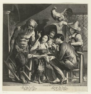 Satyr and the Farmer by Lucas Vorsterman (I)