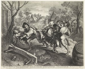 Fighting Farmers after a Card Game by Lucas Vorsterman (I)