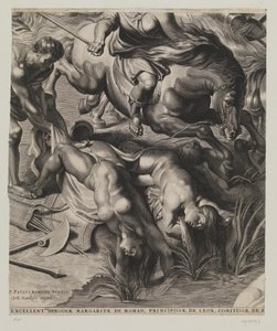 The Battle Against the Amazons by Lucas Vorsterman