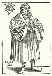 German Protestant reformer Martin Luther in later life by Lucas the Elder (after) Cranach