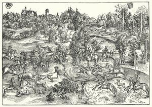 The Stag Hunt by Lucas the Elder (after) Cranach