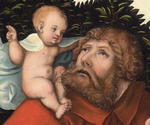 Saint Christopher carrying the Christ Child (detail)