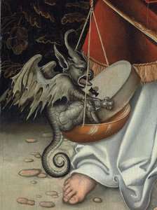 The Archangel Michael holding the Scales of Justice (detail)