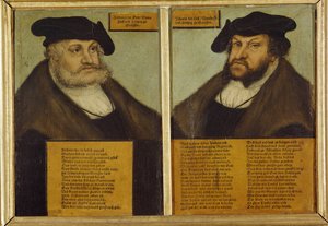 Double portrait of Frederick III of Saxony by Lucas the Elder Cranach