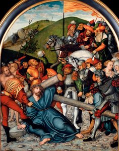 The Climb to Calvary by Lucas Cranach the Elder by Lucas the Elder Cranach