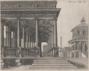 A Hall with Ionic Columns by Lucas van Doetechum and Johannes