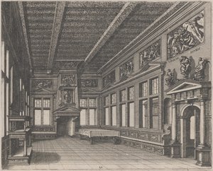 Interior with Buffet, Chimney, and Religious Paintings