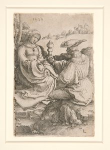 A Nobleman and a Lady Seated in a Landscape