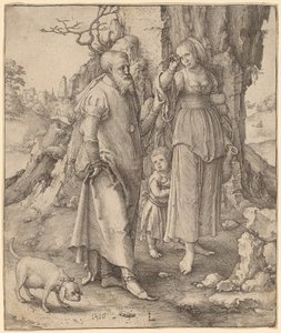 Abraham Repudiating Hagar by Lucas van Leyden