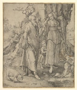 Abraham Sending Away Hagar, 1516 by Lucas van Leyden