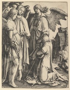 Abraham and Three Angels by Lucas van Leyden