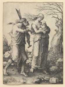 Adam and Eve after the Expulsion by Lucas van Leyden