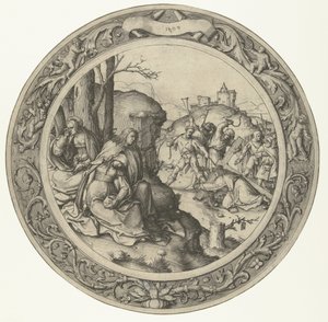 The Carrying of the Cross (The Round Passion series) by Lucas van Leyden