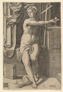 Faith, from the series The Seven Virtues by Lucas van Leyden