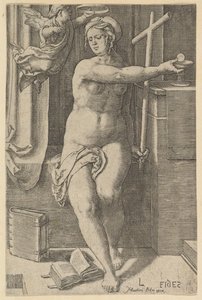Faith, from the series The Seven Virtues by Lucas van Leyden