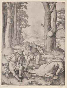 Muhammad and the Monk Sergius by Lucas van Leyden